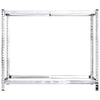 2-tasoinen Rengasteline 3 kpl hopea 110x40x110 cm teräs