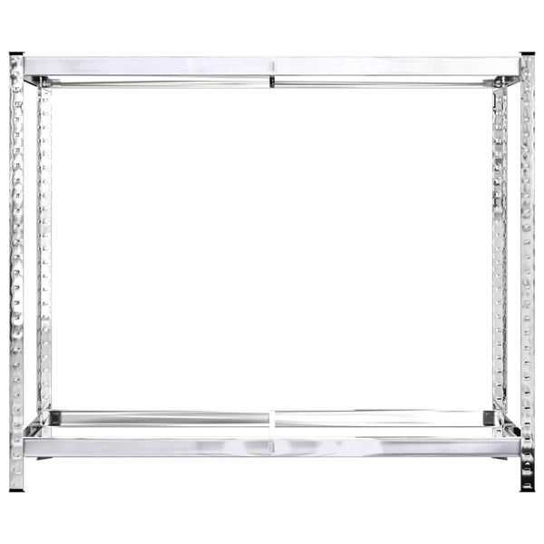 2-tasoinen Rengasteline 3 kpl hopea 110x40x110 cm teräs