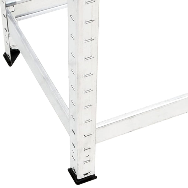 2-tasoinen Rengasteline 3 kpl hopea 110x40x110 cm teräs