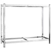 2-tasoinen Rengasteline 4 kpl hopea 110x40x110 cm teräs