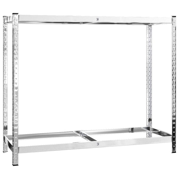 2-tasoinen Rengasteline 4 kpl hopea 110x40x110 cm teräs