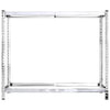 2-tasoinen Rengasteline 4 kpl hopea 110x40x110 cm teräs