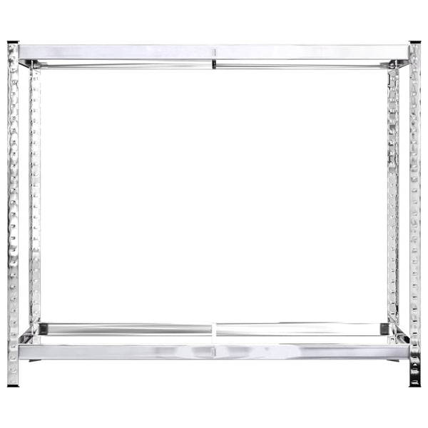 2-tasoinen Rengasteline 4 kpl hopea 110x40x110 cm teräs