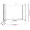 2-tasoinen Rengasteline 4 kpl hopea 110x40x110 cm teräs
