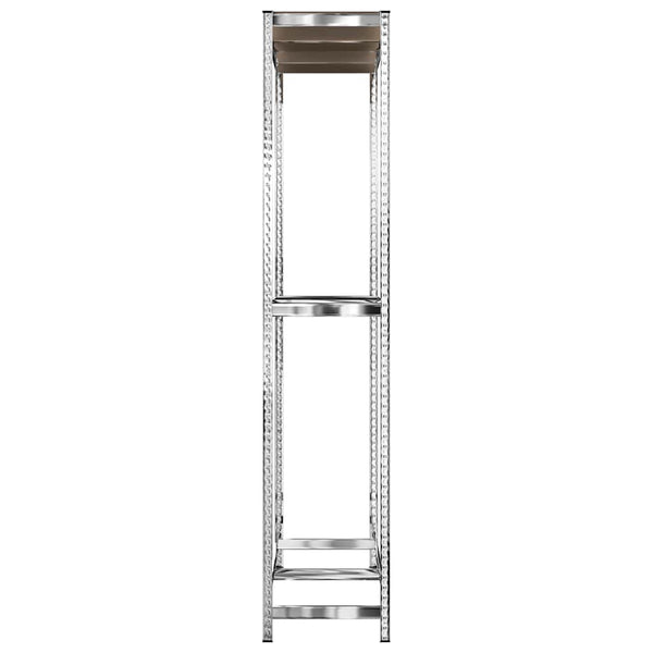 2-tasoinen Rengasteline 3 kpl hopea 110x40x180 cm teräs