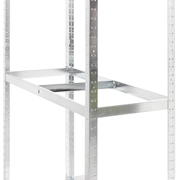 2-tasoinen Rengasteline 3 kpl hopea 110x40x180 cm teräs
