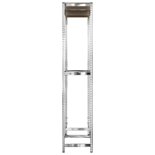 2-tasoinen Rengasteline 4 kpl hopea 110x40x180 cm teräs