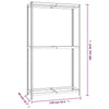 2-tasoinen Rengasteline 4 kpl hopea 110x40x180 cm teräs