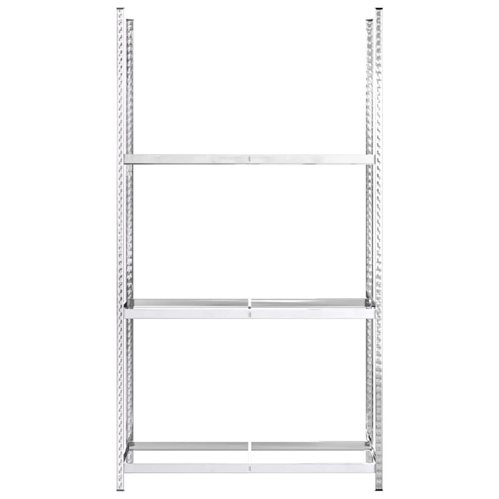 3-tasoinen Rengasteline 3 kpl hopea 110x40x200 cm teräs
