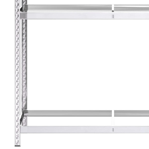 3-tasoinen Rengasteline 3 kpl hopea 110x40x200 cm teräs