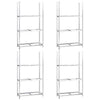 3-tasoinen Rengasteline 4 kpl hopea 110x40x200 cm teräs