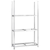 3-tasoinen Rengasteline 4 kpl hopea 110x40x200 cm teräs