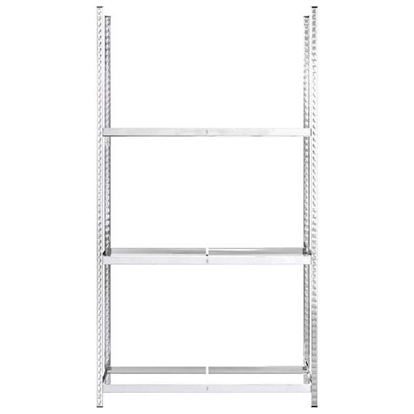 3-tasoinen Rengasteline 4 kpl hopea 110x40x200 cm teräs
