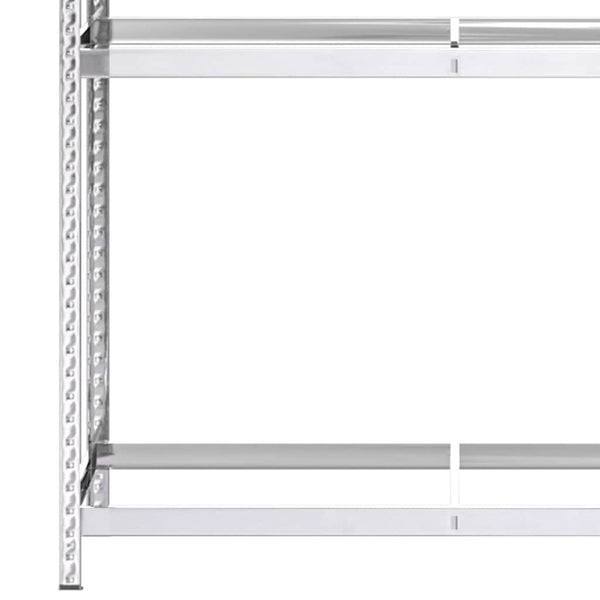 3-tasoinen Rengasteline 4 kpl hopea 110x40x200 cm teräs
