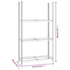 3-tasoinen Rengasteline 4 kpl hopea 110x40x200 cm teräs
