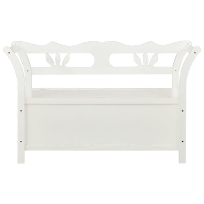 Valkoinen penkki Asibe 107x45x75,5cm (kuusi)