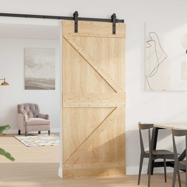 Ovi NARVIK 90 x 210 cm Massiivinen mänty (käsittelemätön)