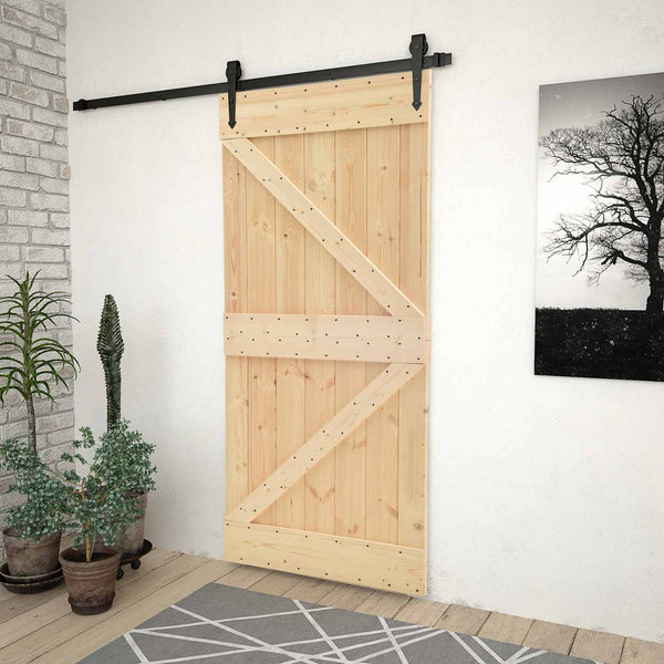 Ovi NARVIK 100 x 210 cm Massiivinen mänty (käsittelemätön)