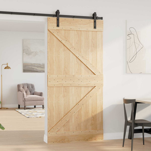 Ovi NARVIK 100 x 210 cm Massiivinen mänty (käsittelemätön)