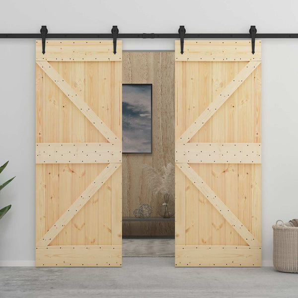 Ovi NARVIK 100 x 210 cm Massiivinen mänty (käsittelemätön)