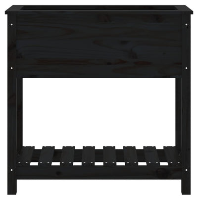 Musta kukkalaatikko hyllyllä Kut 82,5x34,5x81cm (mänty)