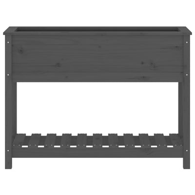 Harmaa kukkalaatikko hyllyllä Kut 111,5x34,5x81cm (mänty)