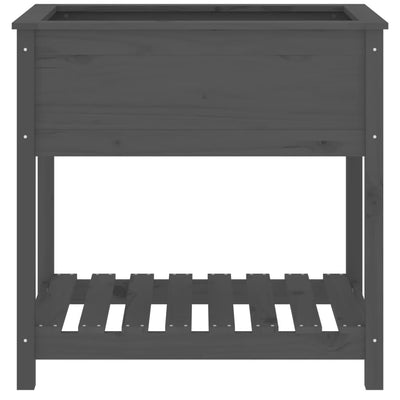 Harmaa kukkalaatikko hyllyllä Kut 82,5x54x81cm (mänty)