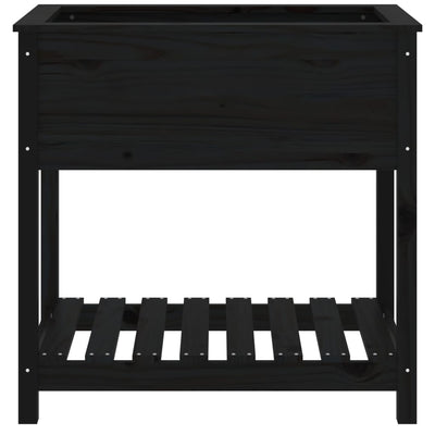 Musta kukkalaatikko hyllyllä Kut 82,5x54x81cm (mänty)