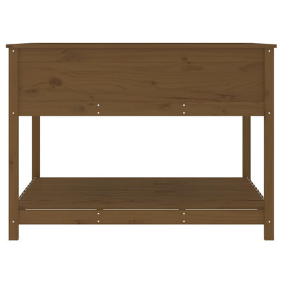 Hunajanruskea kukkalaatikko hyllyllä Kut 111,5x111,5x81cm (mänty)