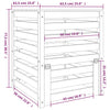 Komposti valkoinen 63,5x63,5x77,5 cm täysi mänty