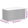 Kukkalaatikko musta 80x40x40 cm polyrottinki