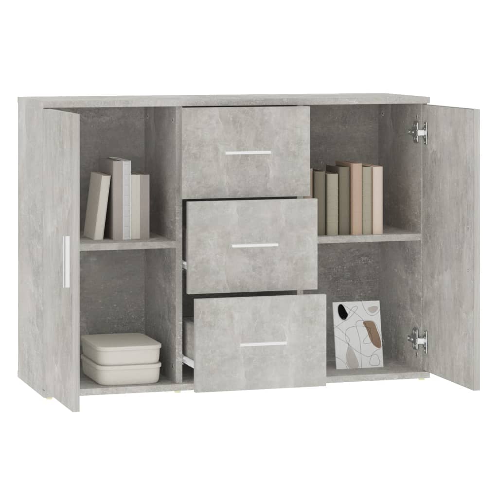 Betoninharmaa senkki Ra 91x29,5x65cm (puinen)