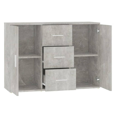 Senkki betoninharmaa 91x29,5x65 cm tekninen puu