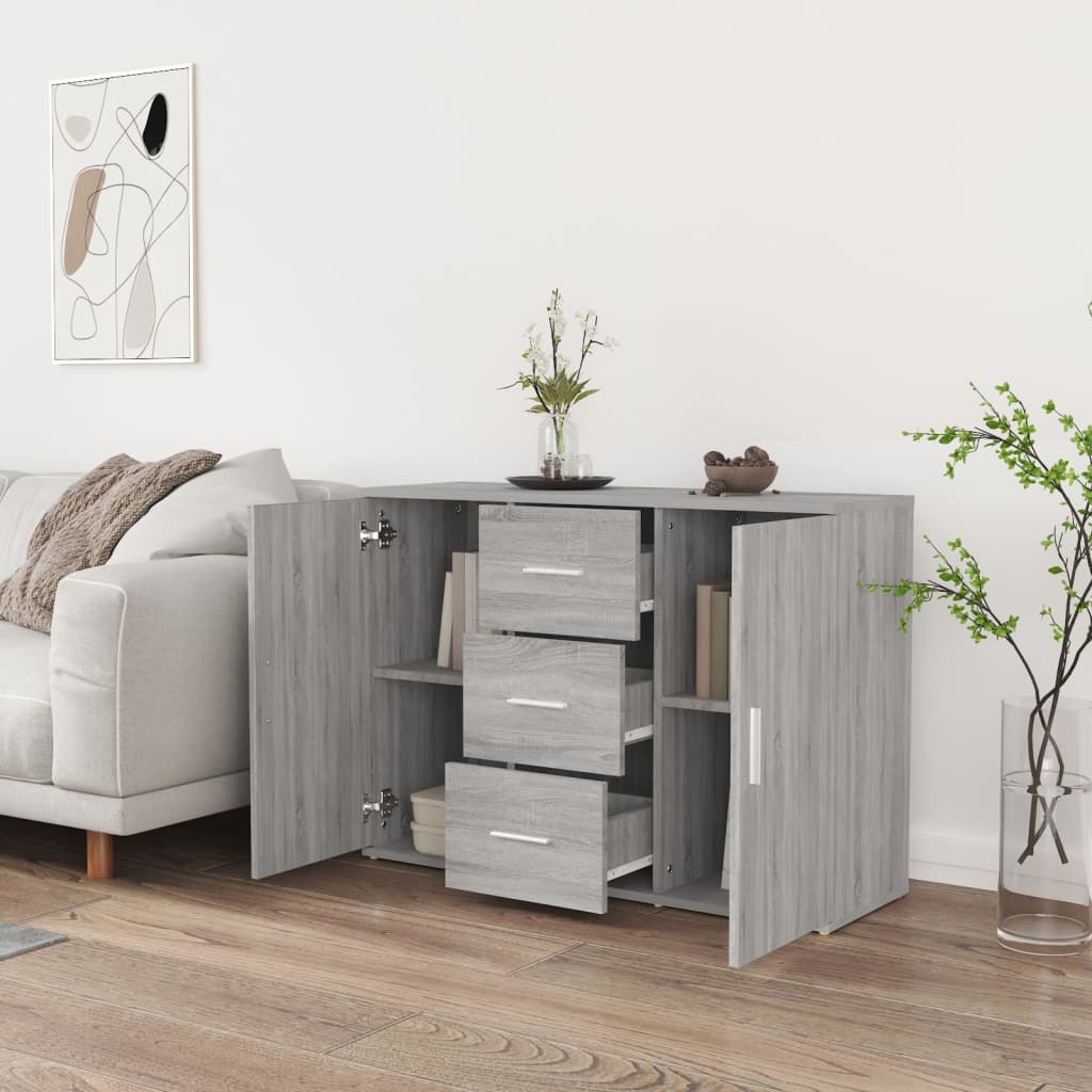 Harmaa senkki Ra 91x29,5x65cm (puinen)