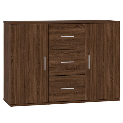Senkki ruskea tammi 91x29,5x65 cm tekninen puu