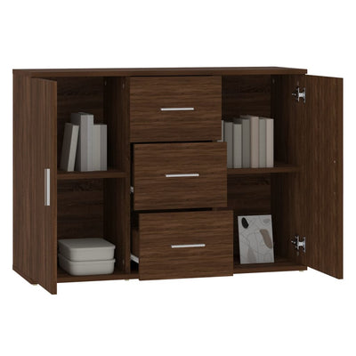 Senkki ruskea tammi 91x29,5x65 cm tekninen puu