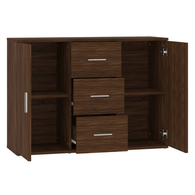 Senkki ruskea tammi 91x29,5x65 cm tekninen puu
