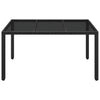 Musta puutarhapöytä Gero 150x90x75cm (polyrottinki)