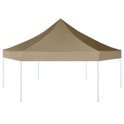 Kuusikulmainen pop-up katos 3,6x3,1 m taupe 220 g/m²