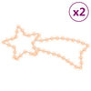 Komeetta joulukoriste 48 LED-valoa 2 kpl lämmin valk. 65x28 cm