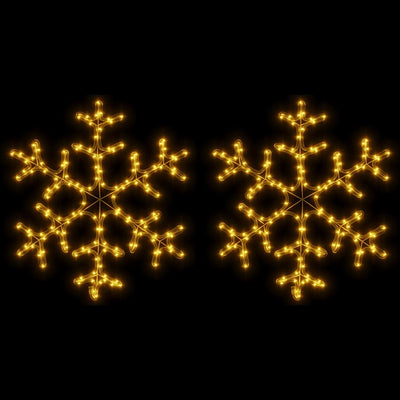 Lämmin valk. lumihiutale joulukoriste led-valot Marton 59x59cm (2 kpl)