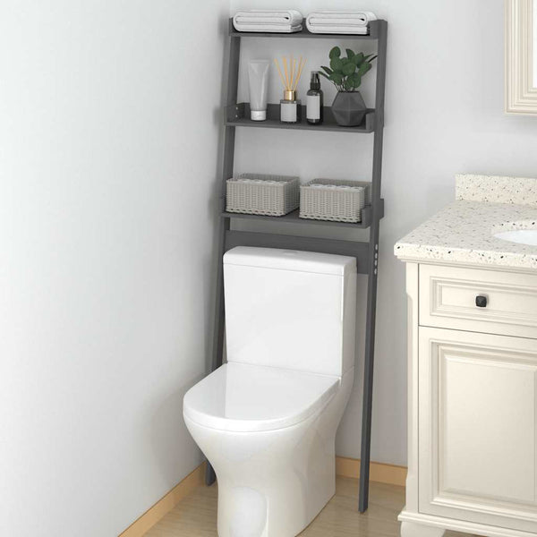 WC-teline harmaa 63,5x32x179 cm täysi mänty