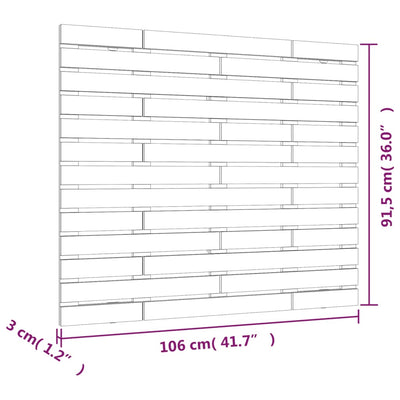 Hunajanruskea sängynpääty seinälle Ghadir 106x3x91,5cm (mänty)