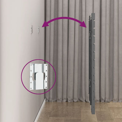 Harmaa sängynpääty seinälle Ghadir 96x3x91,5cm (mänty)