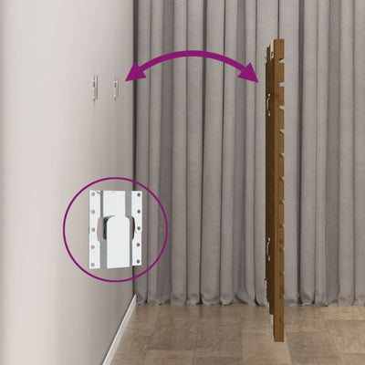 Hunajanruskea sängynpääty seinälle Ghadir 96x3x91,5cm (mänty)