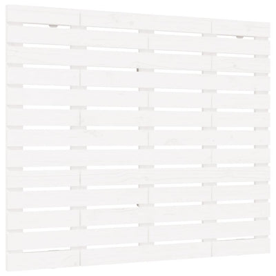 Sängynpääty seinälle valkoinen 126x3x91,5 cm täysi mänty