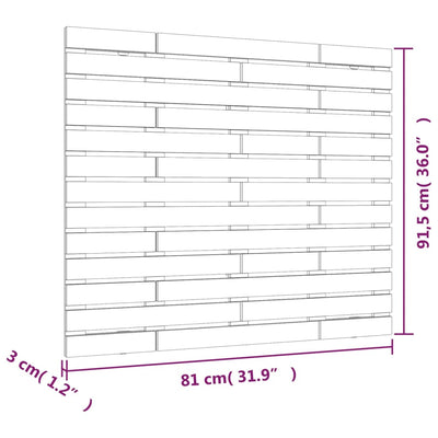 Sängynpääty seinälle hunajanruskea 81x3x91,5 cm täysi mänty