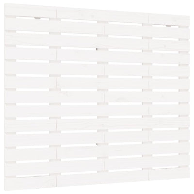 Sängynpääty seinälle valkoinen 141x3x91,5 cm täysi mänty