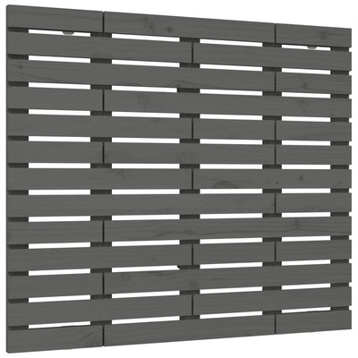 Sängynpääty seinälle harmaa 141x3x91,5 cm täysi mänty