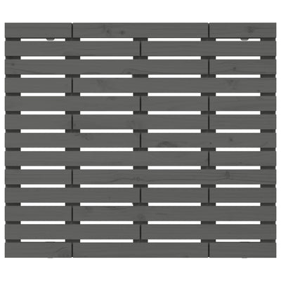 Sängynpääty seinälle harmaa 141x3x91,5 cm täysi mänty